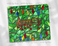Load image into Gallery viewer, Fa La La Christmas Lights Stained Glass