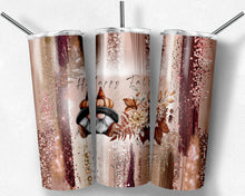 Load image into Gallery viewer, Fall Gnome on Rose Gold Paint Strokes