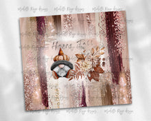 Load image into Gallery viewer, Fall Gnome on Rose Gold Paint Strokes