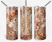 Load image into Gallery viewer, Fall Tan Boho Floral Rectangle Frame with Mom and Grandma Names