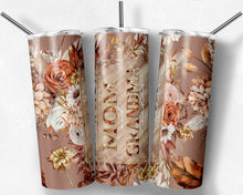 Load image into Gallery viewer, Fall Tan Boho Floral Rectangle Frame with Mom and Grandma Names