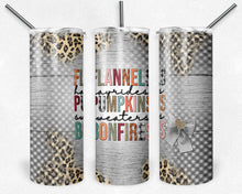 Load image into Gallery viewer, Flannel Hayrides Pumpkins Sweaters Bonfires Checked Leopard Print