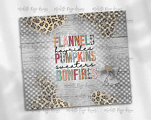 Load image into Gallery viewer, Flannel Hayrides Pumpkins Sweaters Bonfires Checked Leopard Print