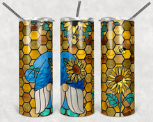 Load image into Gallery viewer, Gnome Bee, & SunflowerStained Glass