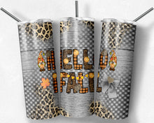 Load image into Gallery viewer, Hello Fall Pumpkin Gnomes Checked Leopard Print