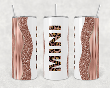 Load image into Gallery viewer, Mama Mini Rose Gold Set  - Kids Flip Cup, 15oz Skinny Tumbler, 20 Oz Skinny Tumbler Design