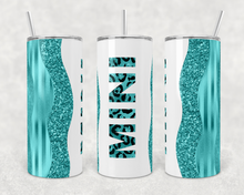 Load image into Gallery viewer, Mama Mini Teal Set  - Kids Flip Cup, 15oz Skinny Tumbler, 20 Oz Skinny Tumbler