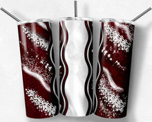 Load image into Gallery viewer, Maroon and White Milky Way with Stained Glass Border Blank