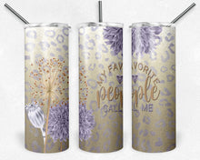 Load image into Gallery viewer, Boho  gold  purple Cheetah, leopard  My favorite People Call me   with Mom and Grandma names PNG Overlays