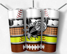 Load image into Gallery viewer, Multi Sport Stripes with Baseball Soccer Volleyball Softball and Football