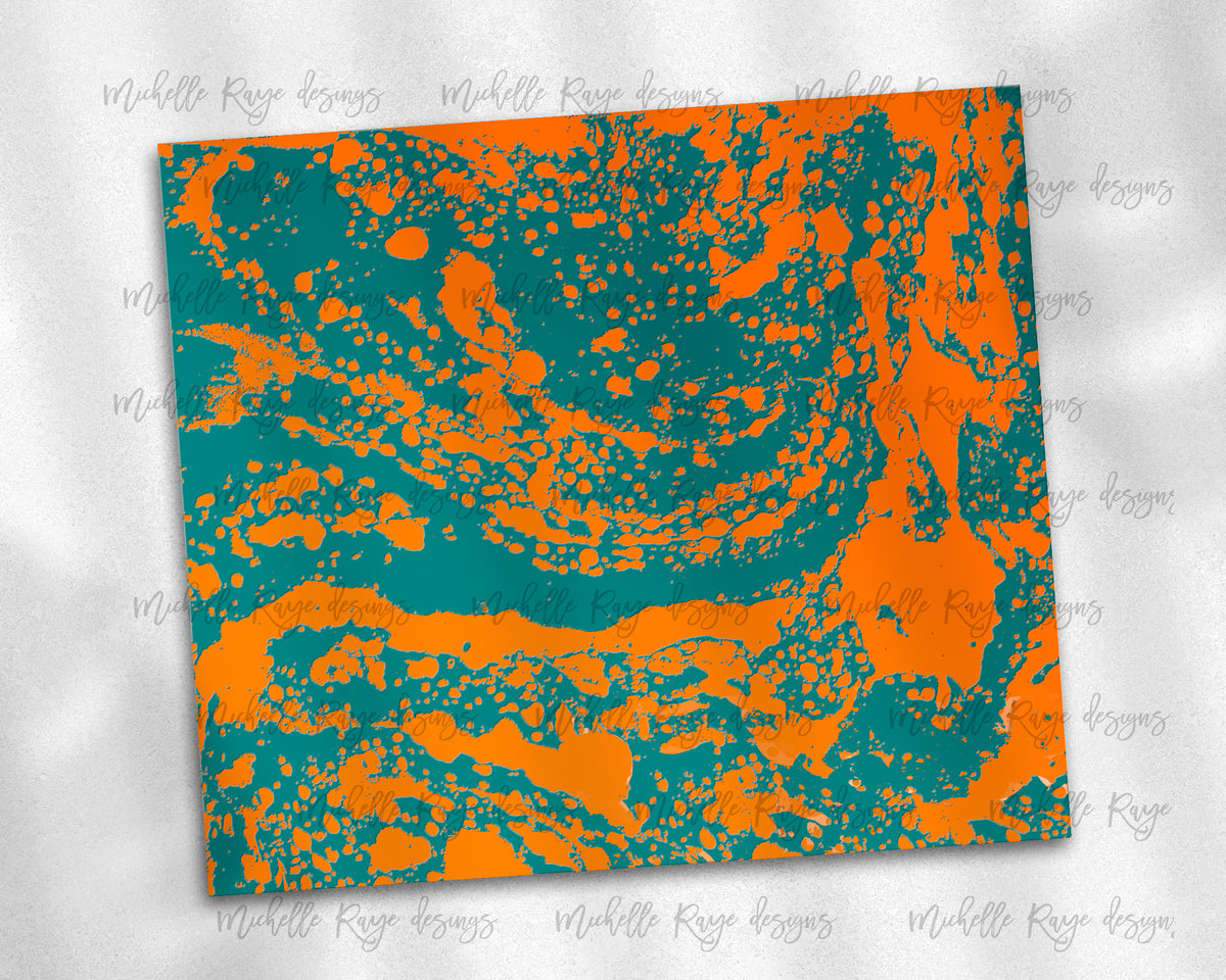 Teal and Orange Power Wash Michelle Raye Designs