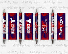 Load image into Gallery viewer, 2023 Graduation Red and Blue Pen Wraps Set 3