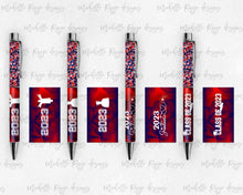 Load image into Gallery viewer, 2023 Graduation Red and Blue Pen Wraps Set 3