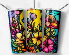 Load image into Gallery viewer, Bright Flowers Stained Glass Design