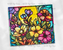 Load image into Gallery viewer, Bright Flowers Stained Glass Design