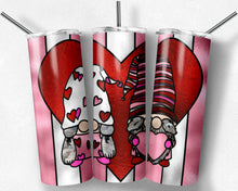 Load image into Gallery viewer, Valentine's Day Gnomes Stained Glass