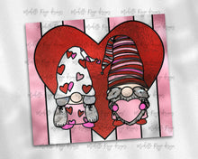 Load image into Gallery viewer, Valentine's Day Gnomes Stained Glass