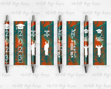 Load image into Gallery viewer, 2023 Graduation Teal and Orange Pen Wraps Set 5