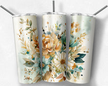 Load image into Gallery viewer, Watercolor boho with gold flakes