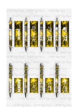 Load image into Gallery viewer, 2023 Graduation Yellow and Black Pen Wraps Set 4