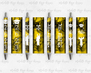 2023 Graduation Yellow and Black Pen Wraps Set 5