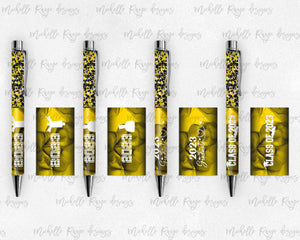 2023 Graduation Yellow and Black Pen Wraps Set 3