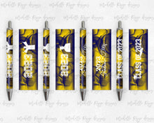 Load image into Gallery viewer, 2023 Graduation Yellow and Blue Pen Wraps Set 3