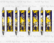 Load image into Gallery viewer, 2023 Graduation Yellow and Blue Pen Wraps Set 4