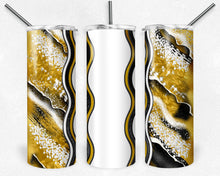 Load image into Gallery viewer, Yellow Black and White with Stained Glass Border Blank