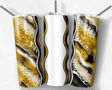 Load image into Gallery viewer, Yellow Black and White with Stained Glass Border Blank