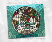 Load image into Gallery viewer, Adventure Awaits Globe Stained Glass