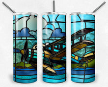 Load image into Gallery viewer, Biplane Stained Glass