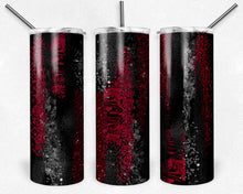 Load image into Gallery viewer, Black and Crimson Red Brush Strokes