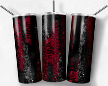 Load image into Gallery viewer, Black and Crimson Red Brush Strokes