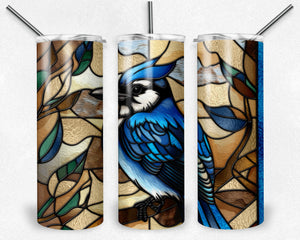 Blue Jay Stained Glass