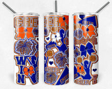 Load image into Gallery viewer, Orange and Royal Blue Cheerleading Burst
