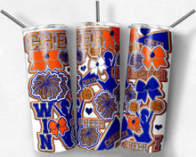 Load image into Gallery viewer, Orange and Royal Blue Cheerleading Burst