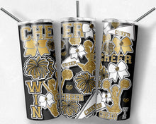 Load image into Gallery viewer, White Gray and Gold Cheer Burst