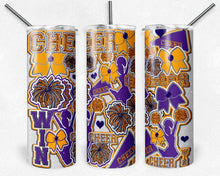Load image into Gallery viewer, Purple and Yellow Gold Cheerleading Burst