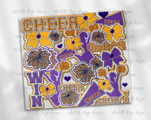 Load image into Gallery viewer, Purple and Yellow Gold Cheerleading Burst