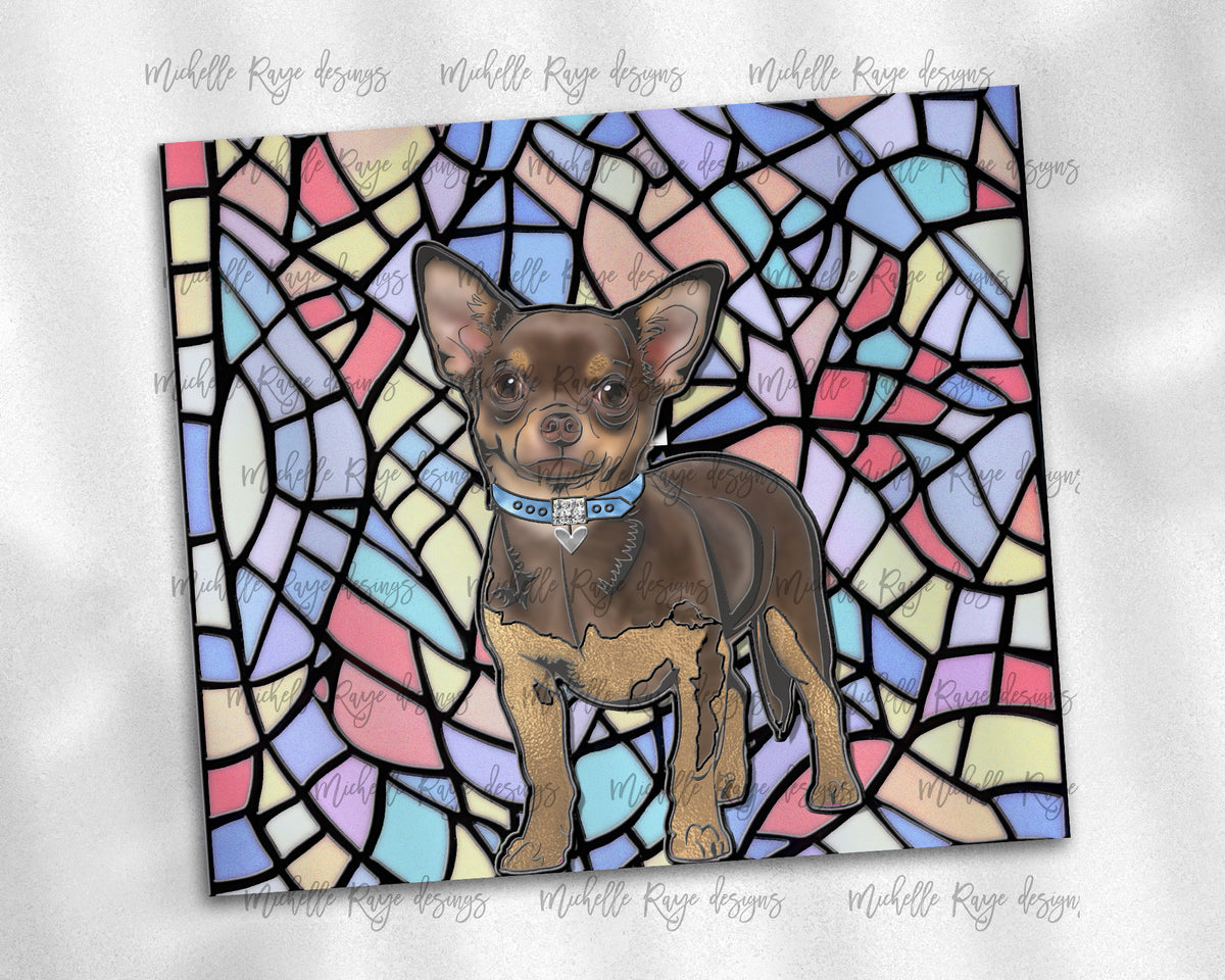 Chihuahua Dog Stained Glass Michelle Raye Designs chihuahua-dog-stained-glass-michelle-raye-designs