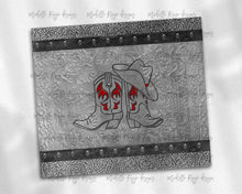 Load image into Gallery viewer, Cowboy Hat and Boots Rust Black and Red