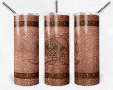 Load image into Gallery viewer, Cowboy Hat and Boots Rust Brown and Green