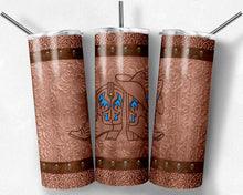 Load image into Gallery viewer, Cowboy Hat and Boots Rust Brown and Royal Blue