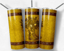 Load image into Gallery viewer, Tooled  Leather Cowgirl Yellow Boot with Bow