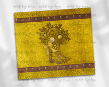 Load image into Gallery viewer, Tooled  Leather Cowgirl Yellow Boot with Bow