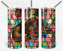 Load image into Gallery viewer, Floral Cowgirl Hat Stained Glass