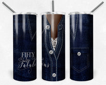Load image into Gallery viewer, Denim Jacket Diamonds and Lace Fifty and Fabulous