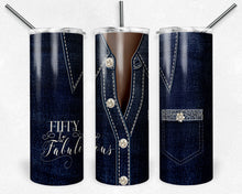 Load image into Gallery viewer, Denim Jacket Diamonds and Pearls Fifty and Fabulous