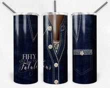 Load image into Gallery viewer, Denim Jacket Diamonds Pearls and Lace Fifty and Fabulous